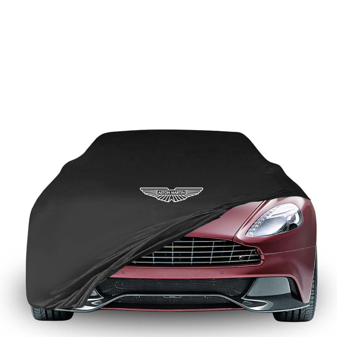 Indoor car cover for Aston Martin Vanquish Coupe (2012–2018) with logo