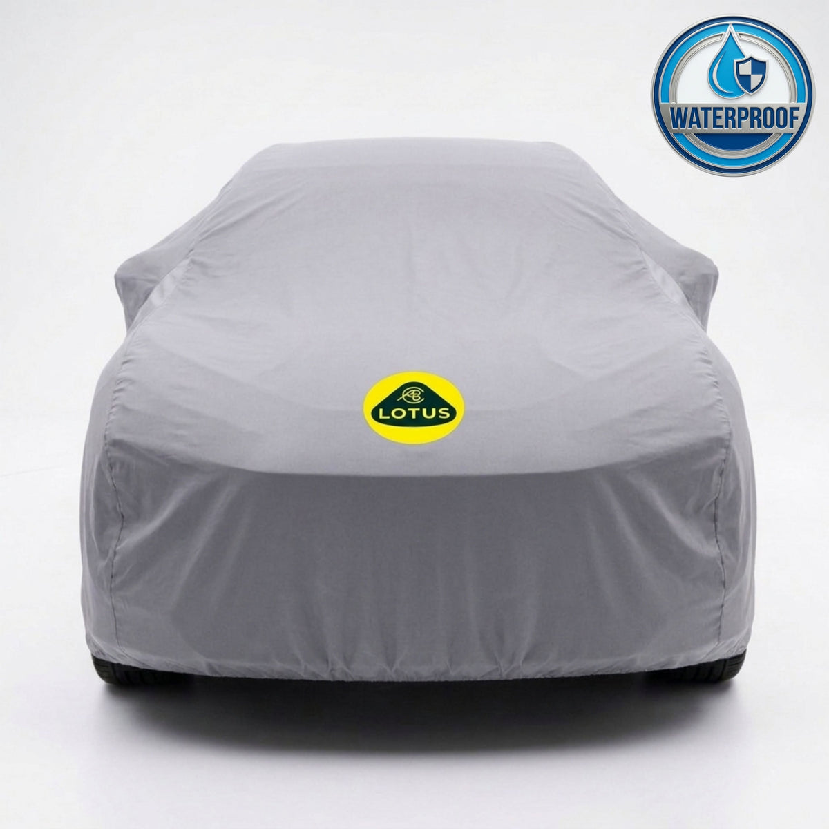 Lotus outdoor car cover in gray with custom logo – waterproof and lightweight