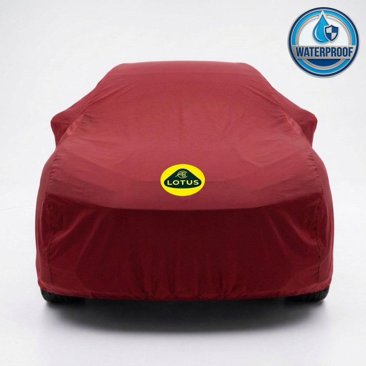 Lotus outdoor car cover in red with custom logo – waterproof and lightweight