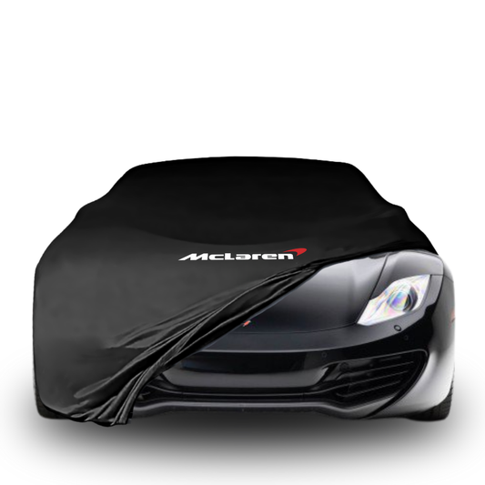Indoor car cover for McLaren MP4‑12C Spider (2012–2014) with McLaren logo

