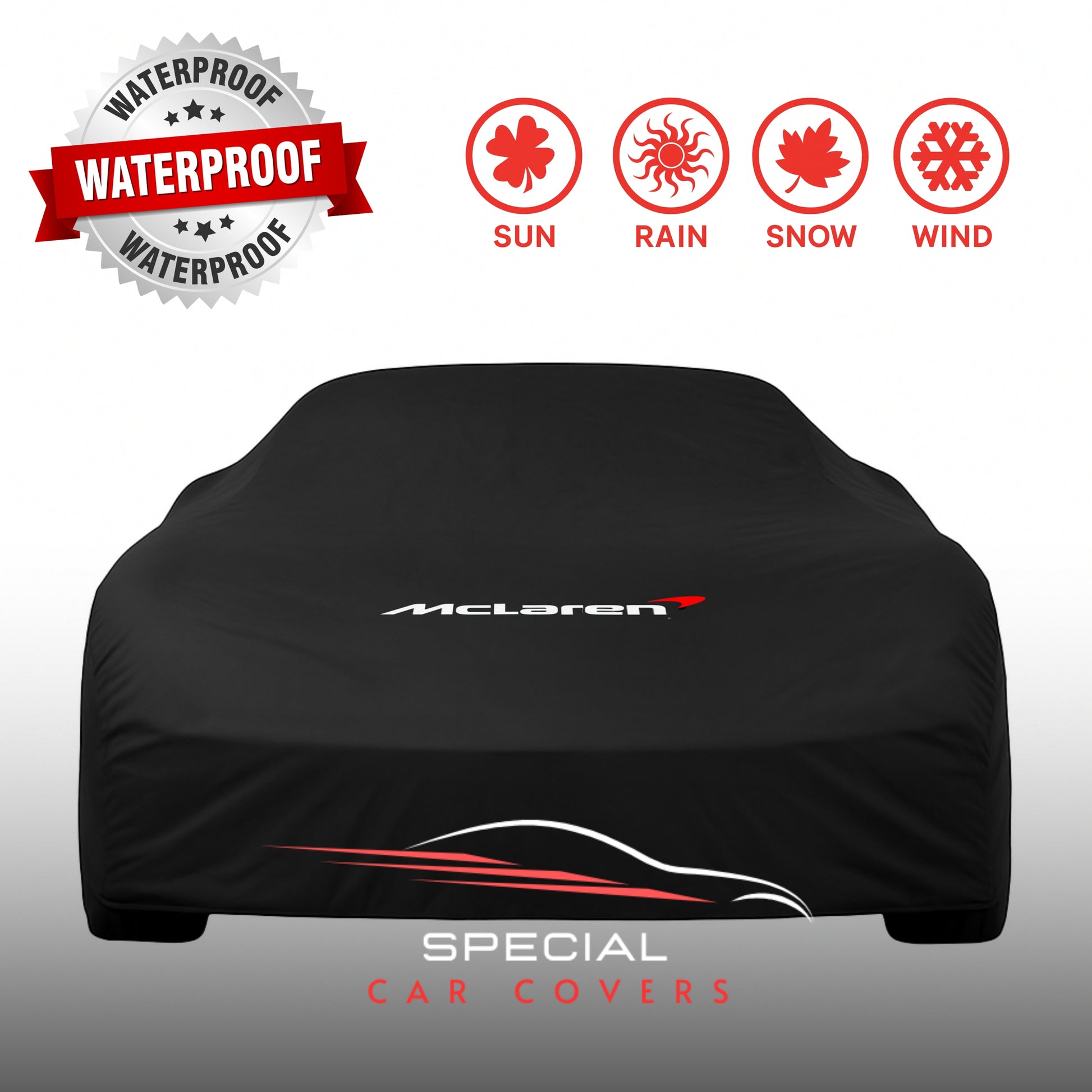 McLaren outdoor car cover with custom logo – waterproof and lightweight
