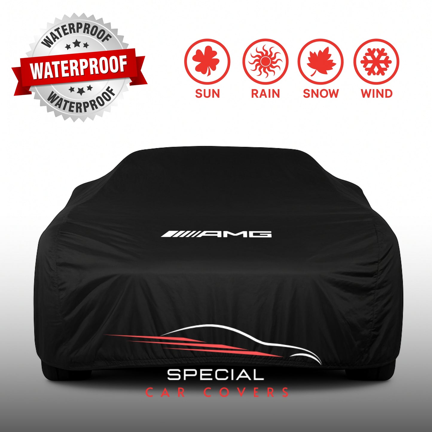Mercedes outdoor car cover with custom logo – waterproof and lightweight

